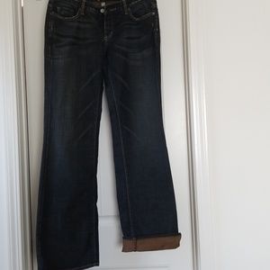 Bebe stretch bootleg cut with fancy sequinss